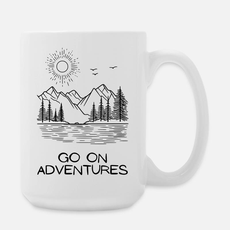 Surface noire unique - Grande tasse 440 ml - blanc