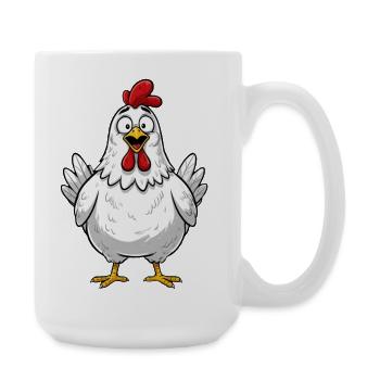 Funny Chicken Chickens Farmers Farmers Gift - Large Mug 440 ml - white - Right