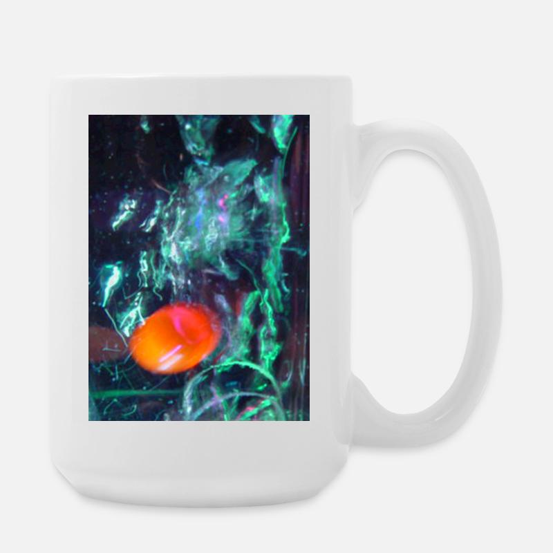 Neon Nebula with Orange Core - Large Mug 440 ml - white