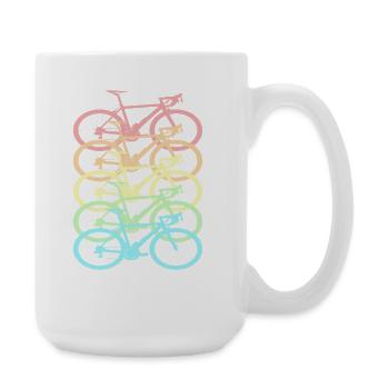 Bicycle Rétro Pastel Rainbow - Grande tasse 440 ml - blanc - Droite
