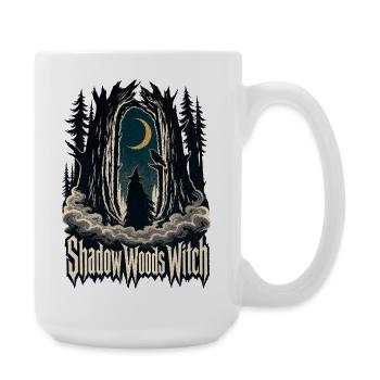 Dunkle Waldhexe, Schattenwald Hexenwald Got - Große Tasse 440 ml - Weiß - Rechts