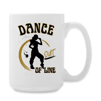 Dance out of line - Large Mug 440 ml - white - Right