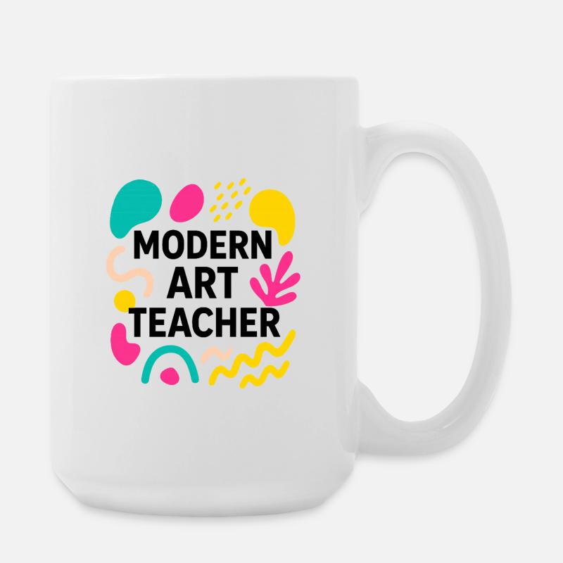 modern art - Large Mug 440 ml - white