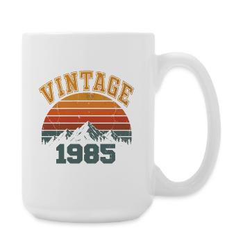 Vintage 1985 Retro Mountain Anniversary 1985 - Large Mug 440 ml - white - Right
