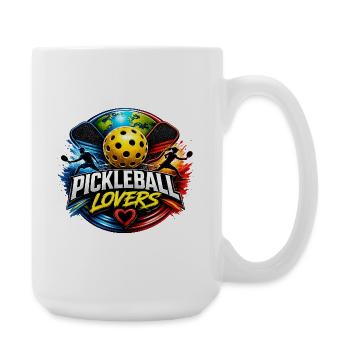 PICKLEBALL LOVERS - Large Mug 440 ml - white - Right