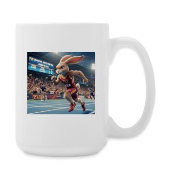 Rabbit Sprint on the Track - Large Mug 440 ml - white - Right