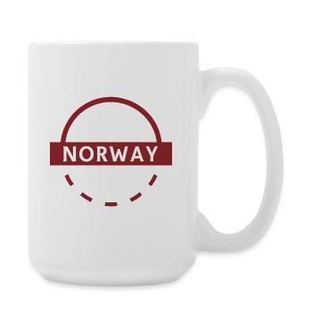 Norwegen Emblem Runder Ring - Große Tasse 440 ml - Weiß - Rechts
