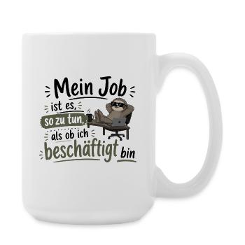 Beschäftigt tun wie ein faules Faultier - Große Tasse 440 ml - Weiß - Rechts