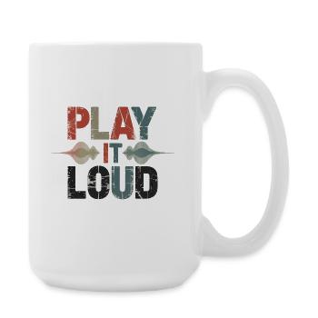 Grunge rétro – Jouez fort - Grande tasse 440 ml - blanc - Droite