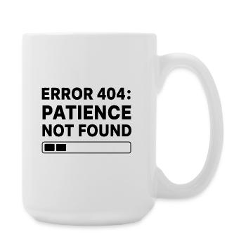 Error 404: Page Not Found Typo Art - Große Tasse 440 ml - Weiß - Rechts