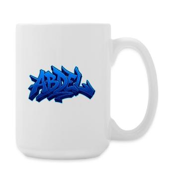 Graffiti Prénom Abdel cadeau idéal imprimable - Grande tasse 440 ml - blanc - Droite