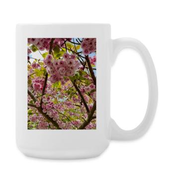Kirschblütenzauber im Frühling - Große Tasse 440 ml - Weiß - Rechts