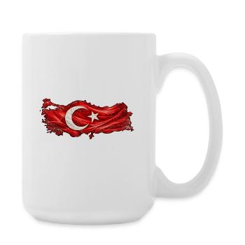 Drapeau de la Dinde Enflammée - Grande tasse 440 ml - blanc - Droite