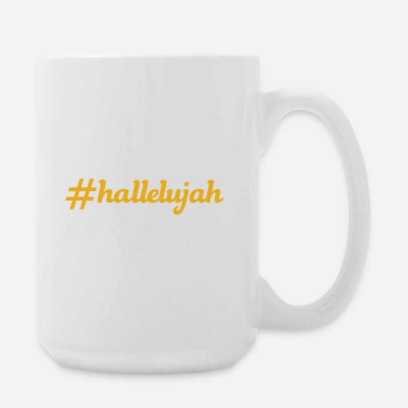 NEU – Halleluja ist das höchste Lob! - Große Tasse 440 ml - Weiß