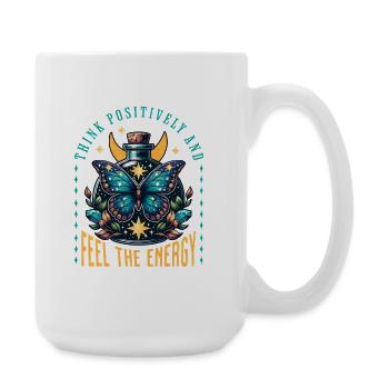 Butterfly Energy Bottle - Large Mug 440 ml - white - Right