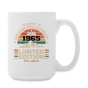 Anniversary vintage April 1965 - Large Mug 440 ml - white - Right
