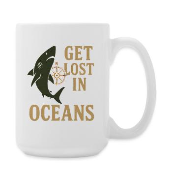 Get Lost in Oceans Nautik - Große Tasse 440 ml - Weiß - Rechts