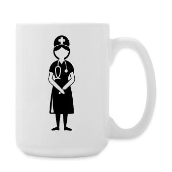 Krankenschwester Doktor - Große Tasse 440 ml - Weiß - Rechts