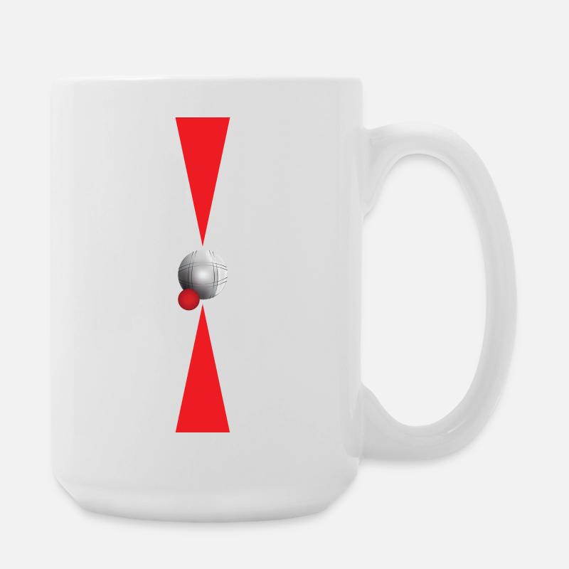 Minimalismus Pétanque - Große Tasse 440 ml - Weiß