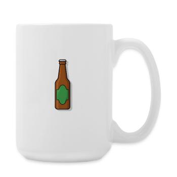 Retro Bierflasche Illustration - Große Tasse 440 ml - Weiß - Rechts