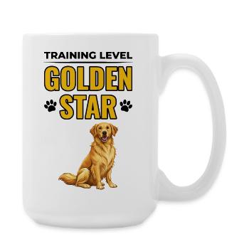 Golden Retriever Training Level Golden Star - Large Mug 440 ml - white - Right