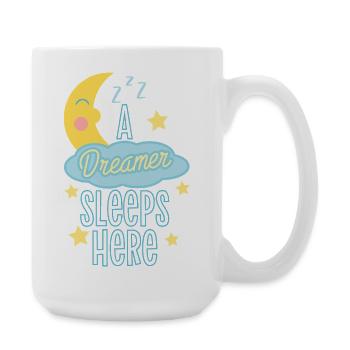 Sleeping Dreamer Astronaut Design - Large Mug 440 ml - white - Right