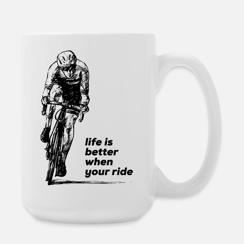 Ride On - Large Mug 440 ml - white
