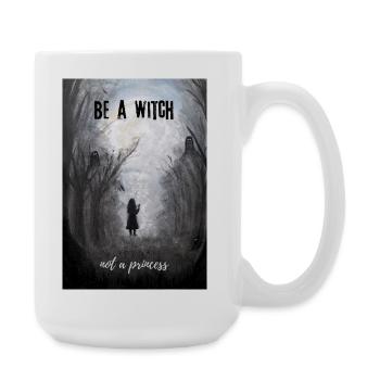 Mystische Hexe Wald Illustration Sei Hexe - Große Tasse 440 ml - Weiß - Rechts