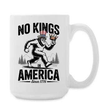 Pas de rois en Amérique Bigfoot patriotique - Grande tasse 440 ml - blanc - Droite