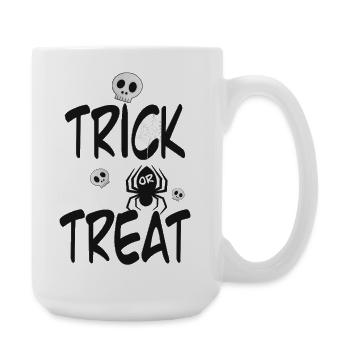 Trick or Treat – Halloween Design 🕷️💀 - Large Mug 440 ml - white - Right