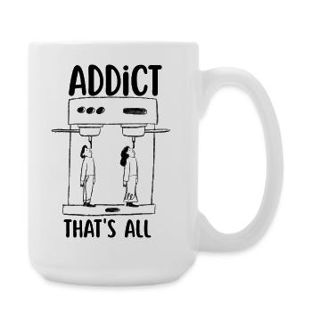 Coffee addict - Large Mug 440 ml - white - Right