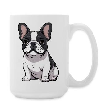 Adorable French Bulldog - Large Mug 440 ml - white - Right