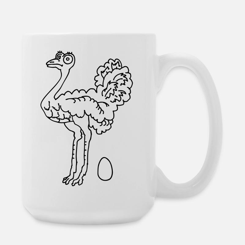 Autruche - Grande tasse 440 ml - blanc