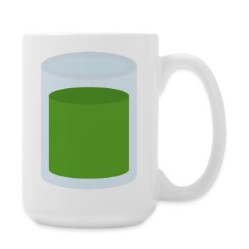 Green Juice in Glass - Large Mug 440 ml - white - Right