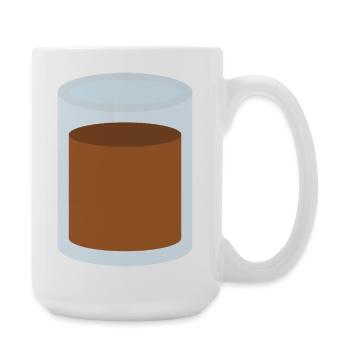 Coffee Glass - Large Mug 440 ml - white - Right
