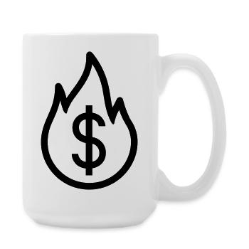 Argent qui Brûle - Grande tasse 440 ml - blanc - Droite