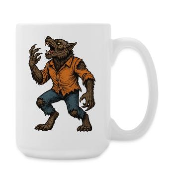 Scary Werewolf - Halloween - Large Mug 440 ml - white - Right