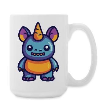 Rhino Halloween Zombie - Large Mug 440 ml - white - Right