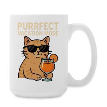 Vacances pour chats en mode Purrfect - Grande tasse 440 ml - blanc - Droite