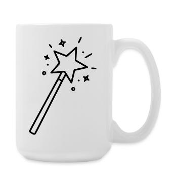 Minimalist Wand Star Magic Line Art - Large Mug 440 ml - white - Right