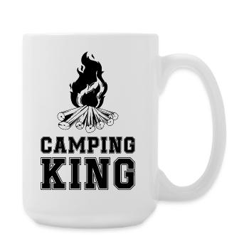 Camping King Lagerfeuer - Große Tasse 440 ml - Weiß - Rechts