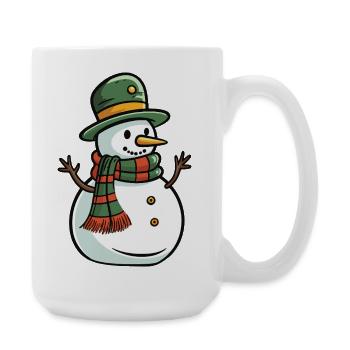 Snowman Winter Christmas - Large Mug 440 ml - white - Right
