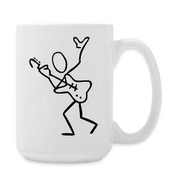 Guitarist on stage at the concert - Large Mug 440 ml - white - Right