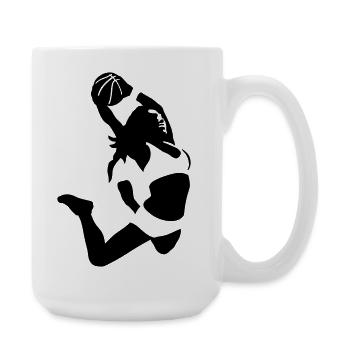 Basketteur Fille - Grande tasse 440 ml - blanc - Droite
