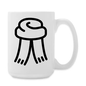 Schal - Große Tasse 440 ml - Weiß - Rechts