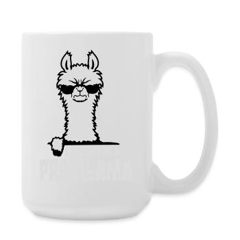I Identify As A Probllama Cool Lama Problem Spruch - Large Mug 440 ml - white - Right