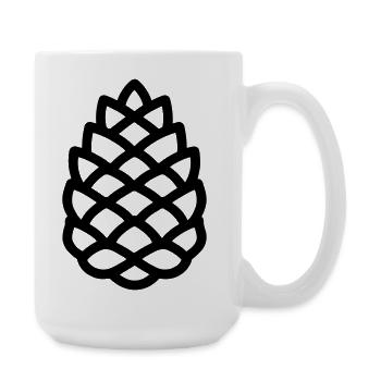 Tannenzapfen - Große Tasse 440 ml - Weiß - Rechts