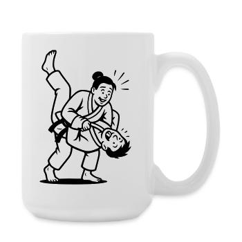 Judoka Throw - Large Mug 440 ml - white - Right