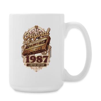 38.Geburtstag Retro Vintage 1987 - Große Tasse 440 ml - Weiß - Rechts