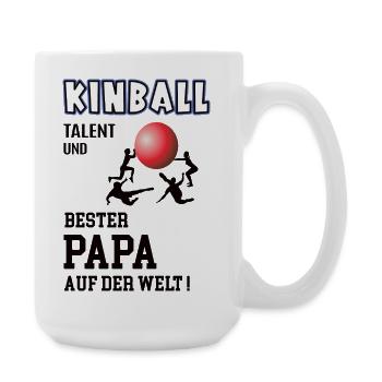 Kinball Spieler Kinballer Papa Vater Mann - Große Tasse 440 ml - Weiß - Rechts